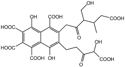 Fulvic acid molecule model